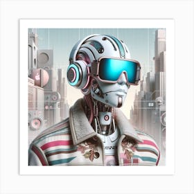 Futuristic Robot 9 Art Print