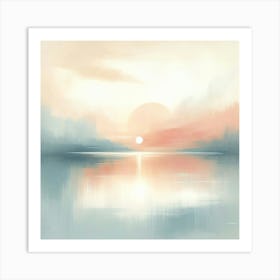 Sunset Over Water Art Art Print