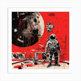 Astronaut In Space 1 Art Print