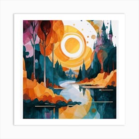 Watercolor landscapes 2 Art Print