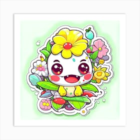 Kawaii Sticker Art Print