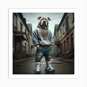 Hip Hop Bulldog 1 Art Print