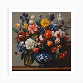 Wall Art Painting Flowers (the lost flower pot ) Art Print