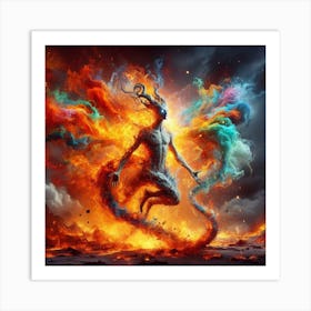 Demon Of Fire Art Print