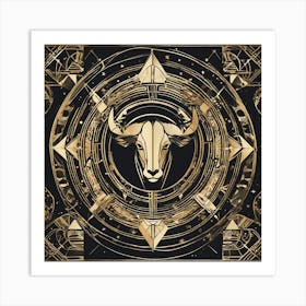 Bull Head Art Print