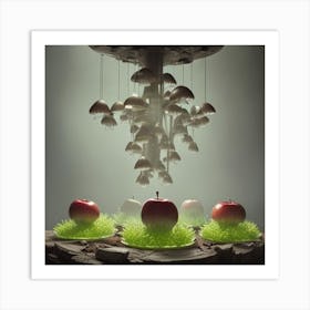 Apples And Mushrooms Art Print