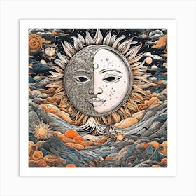 Sun And Moon Art Print