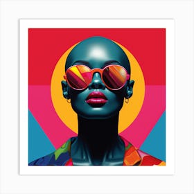 Woman With Sunglasses 1 Art Print