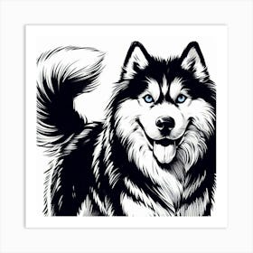 Husky dog 11 Art Print