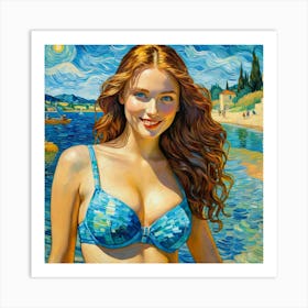 Girl In A Bikini fhj Art Print