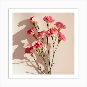 Pink Carnations Art Print