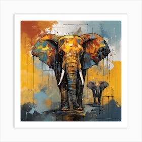 Elephants Art Print