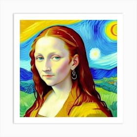 A Younger Mona Lisa Timeless Beauty in Youth Art Print