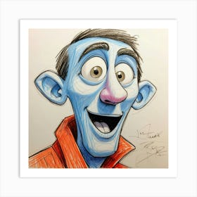 Disney Character Drawing Art Print