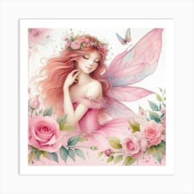 Pink Fairy Lady Art Print