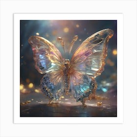 Butterfly made of glass Art Print