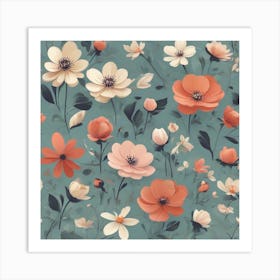 A charming Flowers Art Print