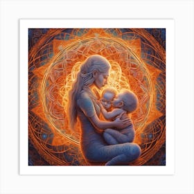 Mother And Child 6 Art Print