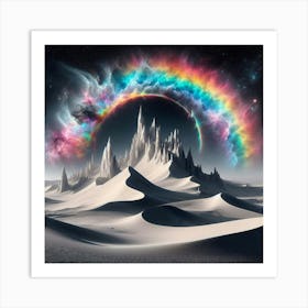 Rainbow Over Sand Dunes Art Print