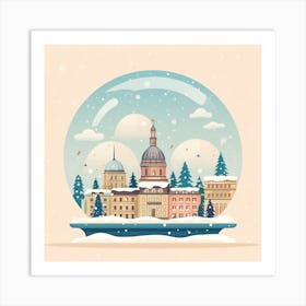 Geneva Switzerland Snowglobe Art Print