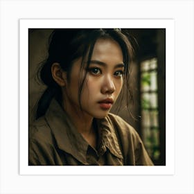 Young Asian Woman Potrait wall decoration Art Print