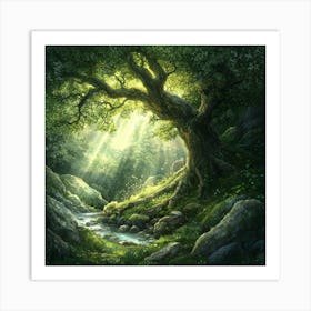 Tree In The Forest 4 Art Print