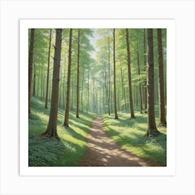 Path Through The Woods 3 Art Print