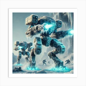 Glacier Walkers Art Print