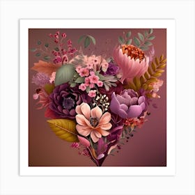 Love By Flowers Art Print