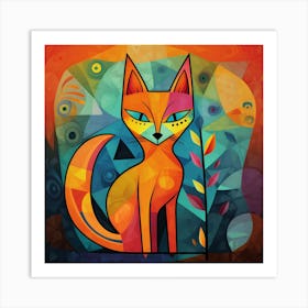 Abstract Fox Painting Art Print