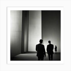 Silhouettes Of Business People Art Print