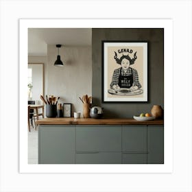 Woman Cooks In A Kitchen Art Print