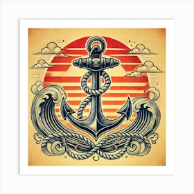 Tattoo Anchor 4 Art Print