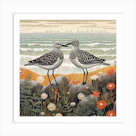 Bird In Nature Grey Plover 3 Art Print