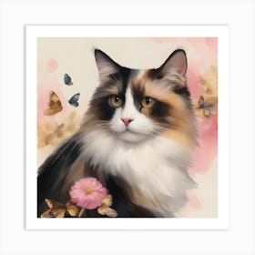 Calico Cat Art Print