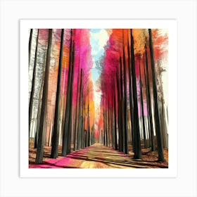 Colorful Trees 11 Art Print