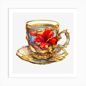 Tea Cup And Saucer 2 Art Print