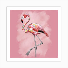 Rainbow Flamingo (1) Art Print