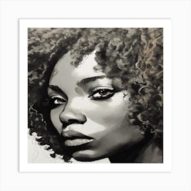 Portrait Of African American Woman Art Print