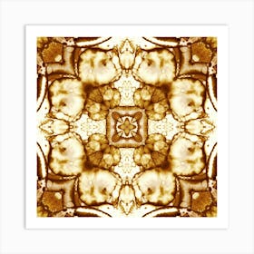 Abstract Coffee Mandala 4 Art Print