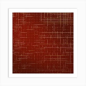 Abstract Red Background Art Print