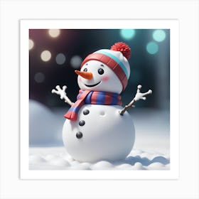 Snowman 6 Art Print