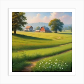 Farm Scene 1 Art Print