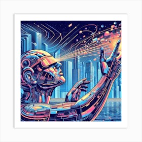 Futuristic Man 1 Art Print