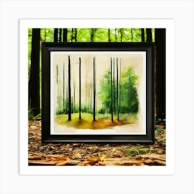 Watercolor Of A Forest Art Print