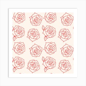 Roses Seamless Art Print