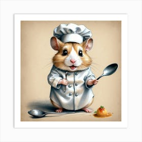 Chef Hamster 24 Art Print