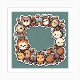 Frame Of Animals Art Print