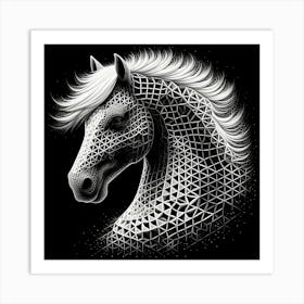 Geometric Horse Head Art Print