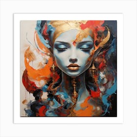 Oriental beauty 3 Art Print